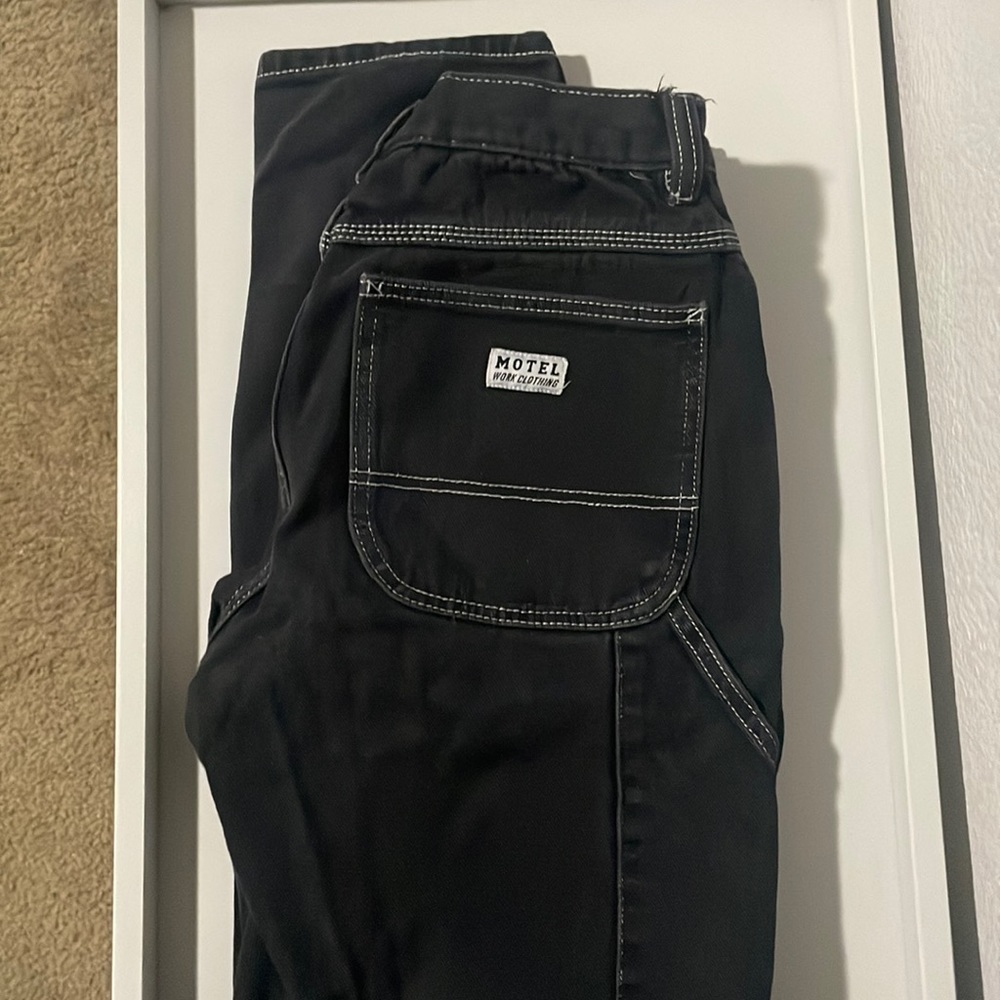 Motel Rocks Black Cargo Pants